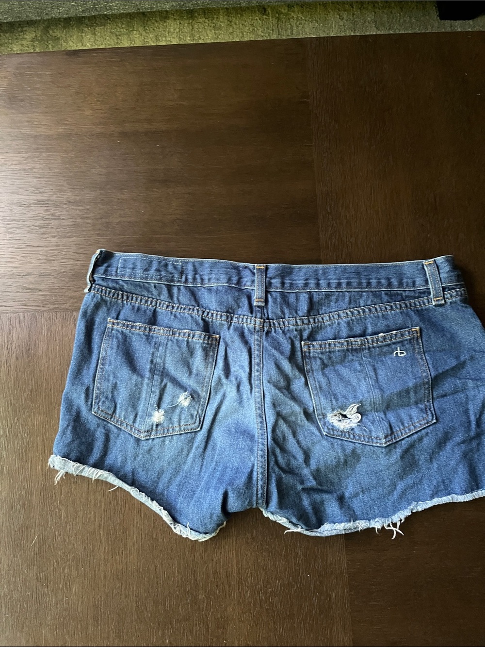 Rag and bone Blue Distressed Denim Women’s Shorts - Picture 5 of 5